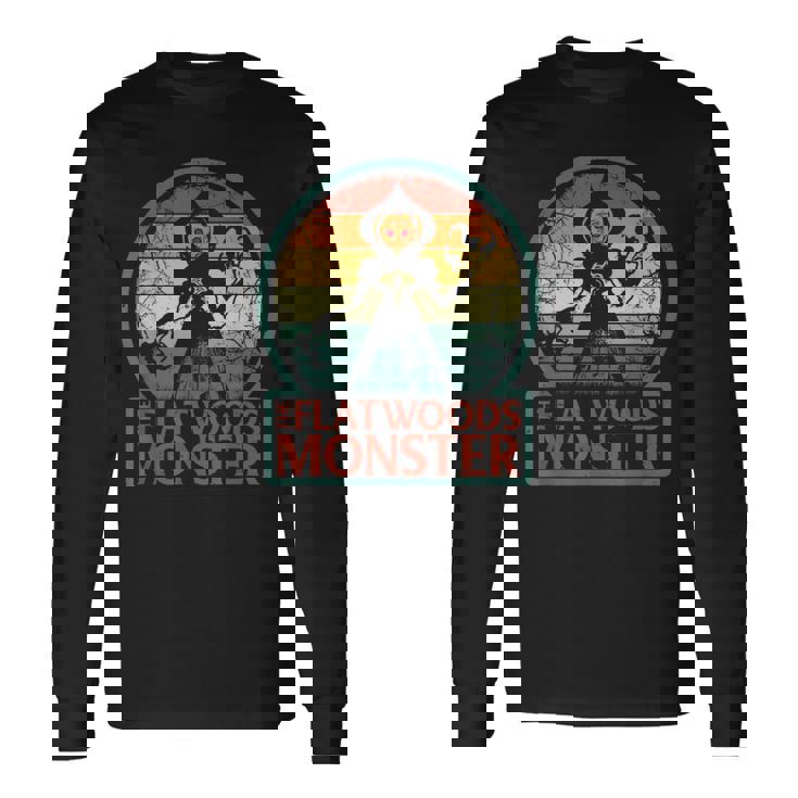 フラットウッズモンスター、レトロエイリアンブラクストン郡ウェストバージニア州クリプティッド 長袖Tシャツ ギフトのアイデア