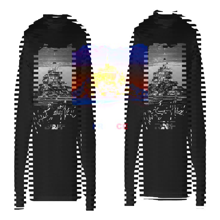 フランス モンサンミッシェル 長袖Tシャツ