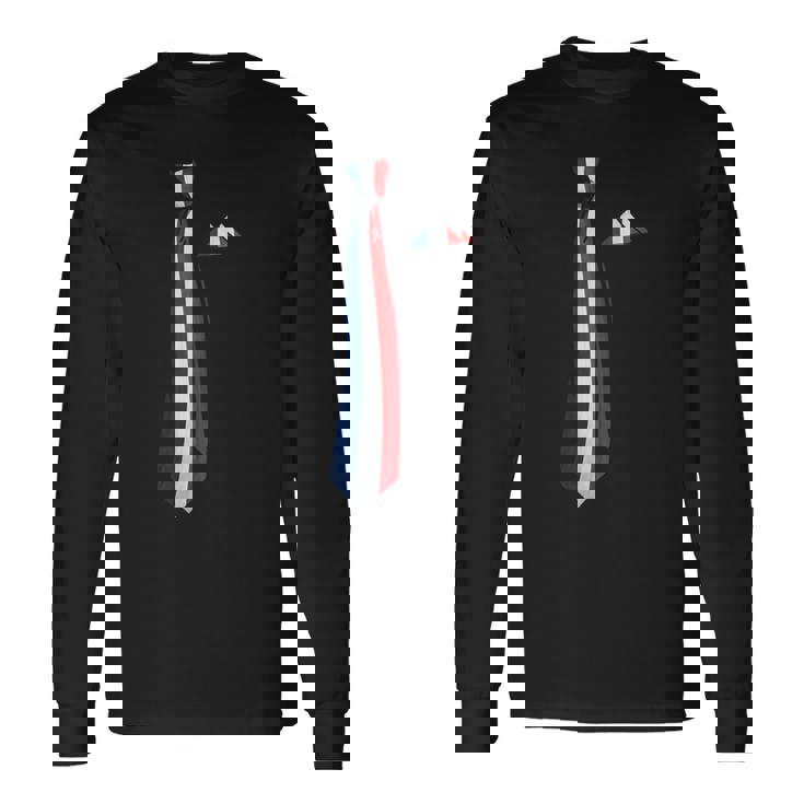 フランス国旗 偽物 ネクタイ 長袖Tシャツ