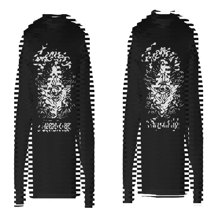 フリーメイソン ロッジ フリーメイソン エンブレム メイソン 3度 ライト 長袖Tシャツ