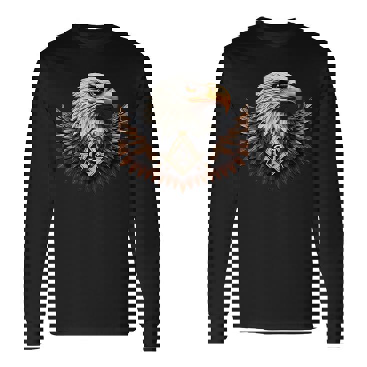 フリーメイソンs&C「知恵を持ったワシ」のシンボル。 長袖Tシャツ