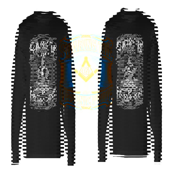 フリーメーソンのシンボル「フリーメーソンのプライドの光を共有する」S&C 長袖Tシャツ