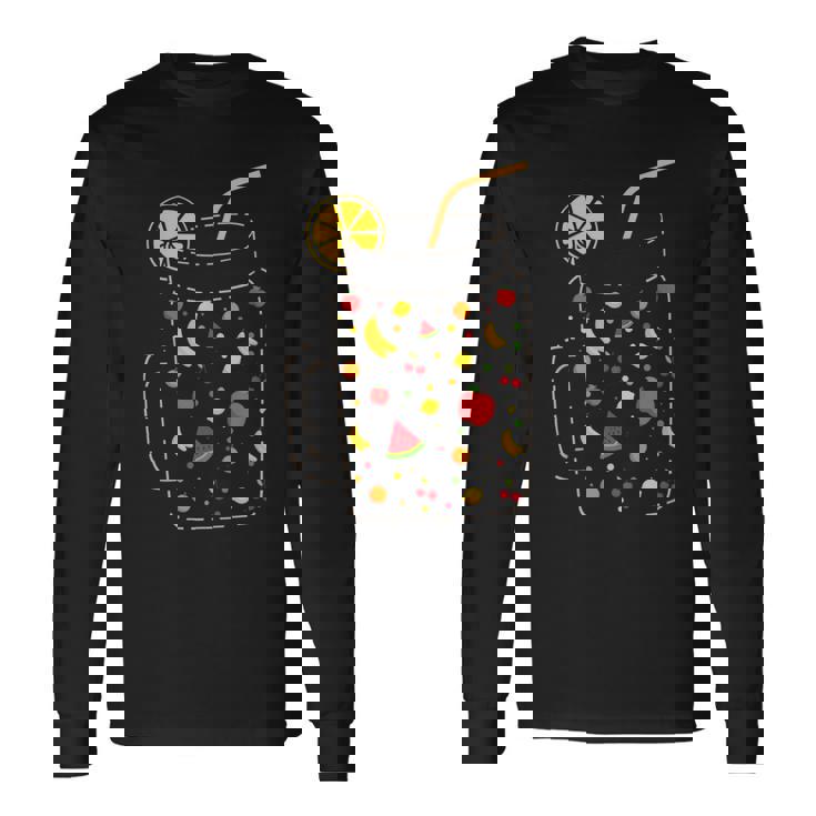フルーツスムージー、健康的な食事、フルーツジュース、夏 長袖Tシャツ