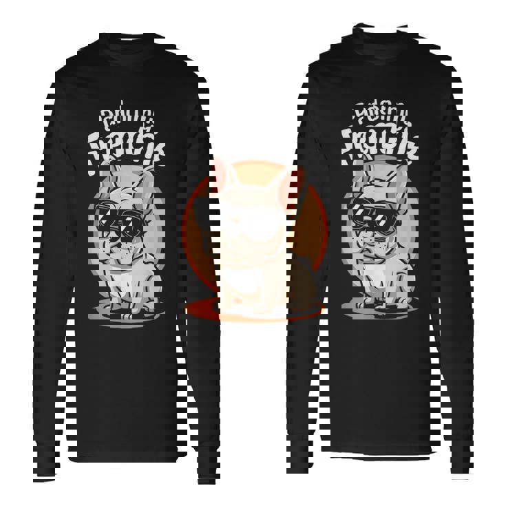 フレンチブルドッグしゃれ 長袖Tシャツ