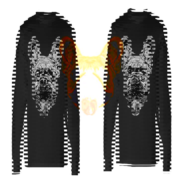 フレンチ・ブルドッグ・モチーフ グレート・デーン 犬 ブルドッグ グレート・デーン 長袖Tシャツ