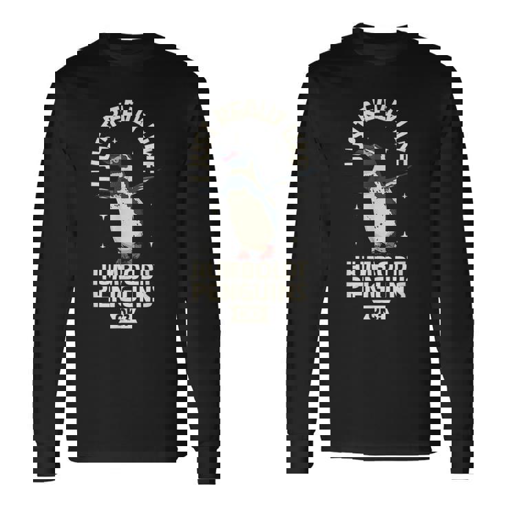 フンボルトペンギン大好き 長袖Tシャツ