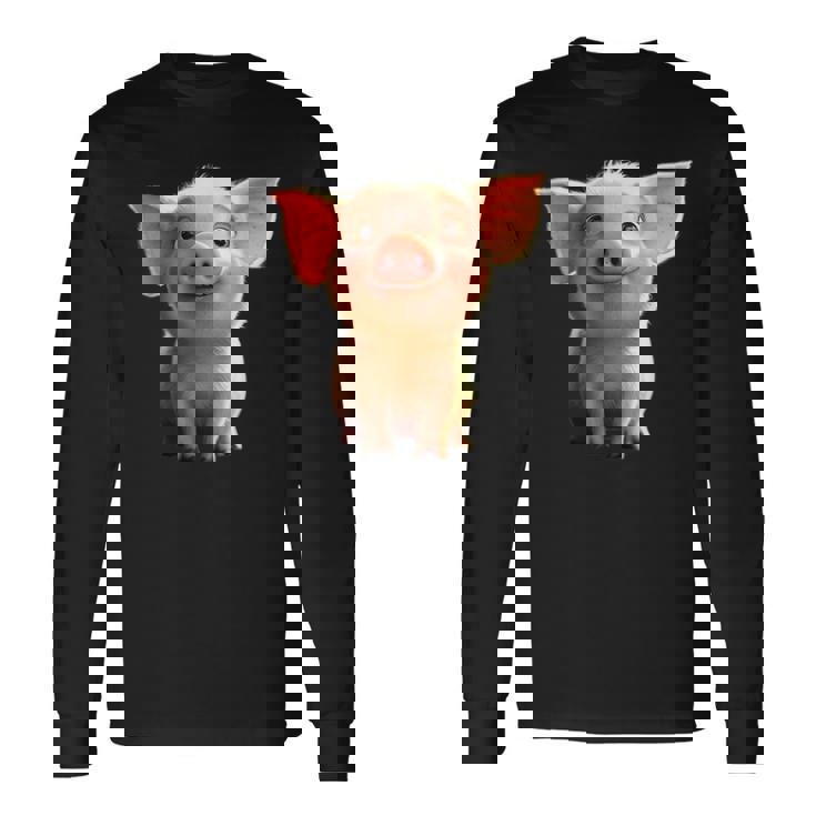 ブタ 国産ブタ ラブ・リトル・ピギー 長袖Tシャツ