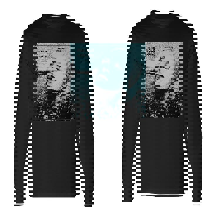 ブライアン・ウォードによるデヴィッド・ボウイ ハンキードリー ブルー 写真 長袖Tシャツ ギフトのアイデア