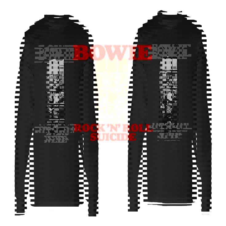 ブライアン・ウォードによるデヴィッド・ボウイ・ロックンロール自殺写真 長袖Tシャツ