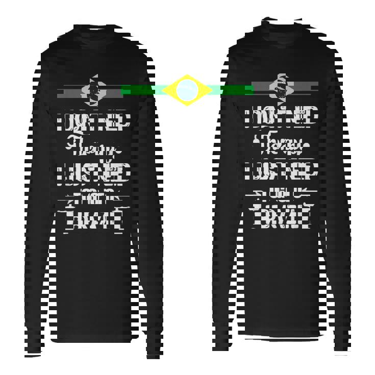 ブラジルのコルコバードのキリスト像 長袖Tシャツ