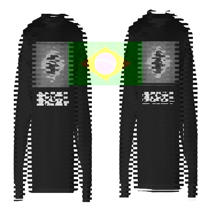 ブラジル国旗tシャツ 長袖Tシャツ