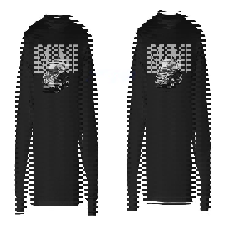 ブリティッシュクラシック スポーツカー ブルー ミニ 長袖Tシャツ