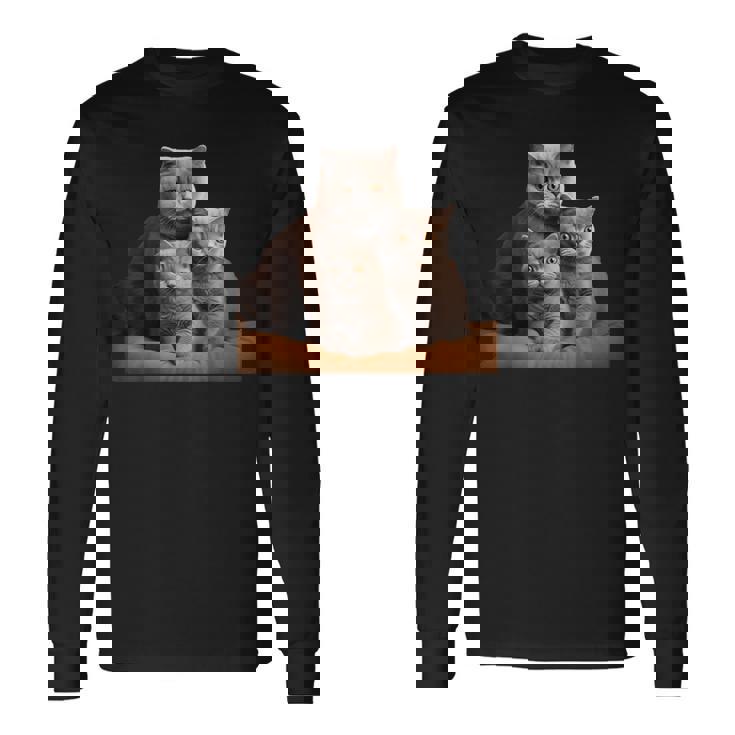 ブリティッシュショートヘアキャット 母の日 ブリティッシュショートヘアキャット 長袖Tシャツ