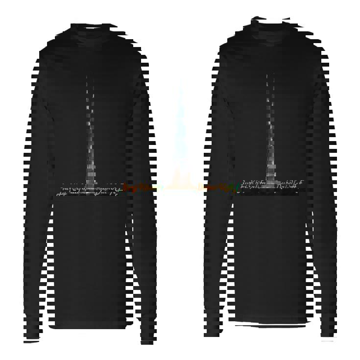 ブルジュ・ハリファ・ドバイ・エミレーツで世界一高い超高層ビル 長袖Tシャツ