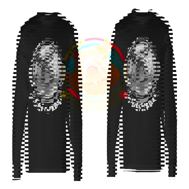 ブルドッグの飼い主 漫画で見る愛玩用ブルドッグ 長袖Tシャツ