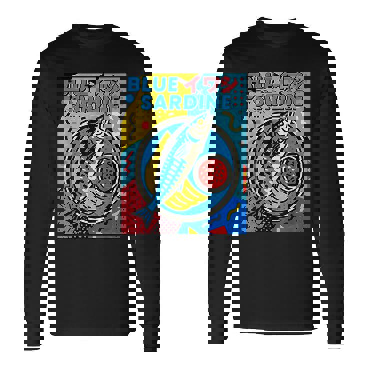 ブルーイワシ 和風メンフィススタイル 長袖Tシャツ