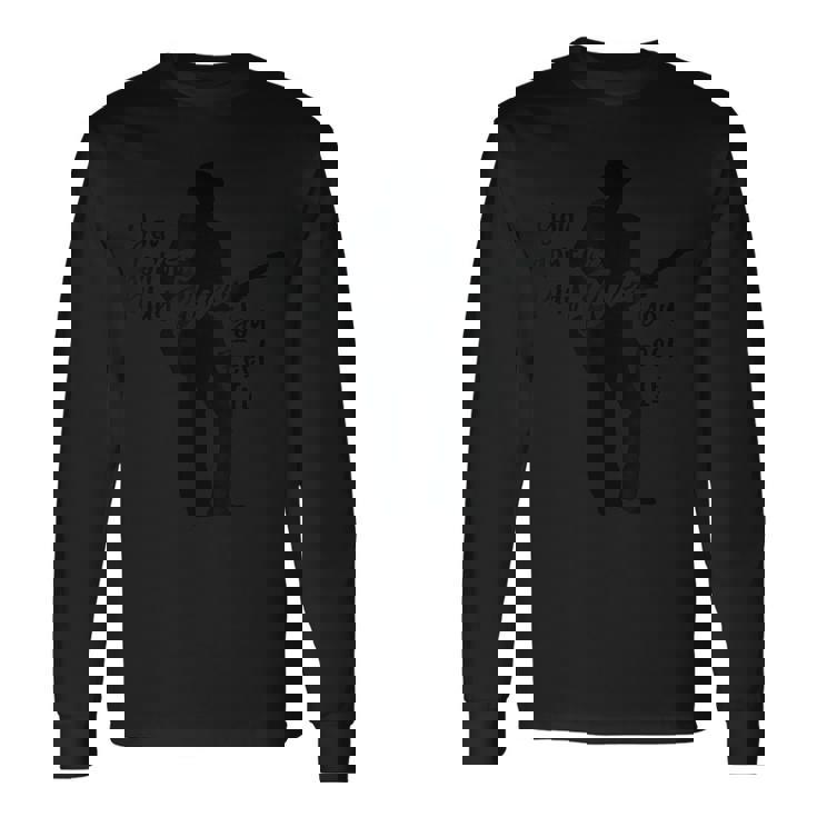 ブルースマン・ギタリスト-ユー・ドント・プレイ・ユー・フィール・イット 長袖Tシャツ