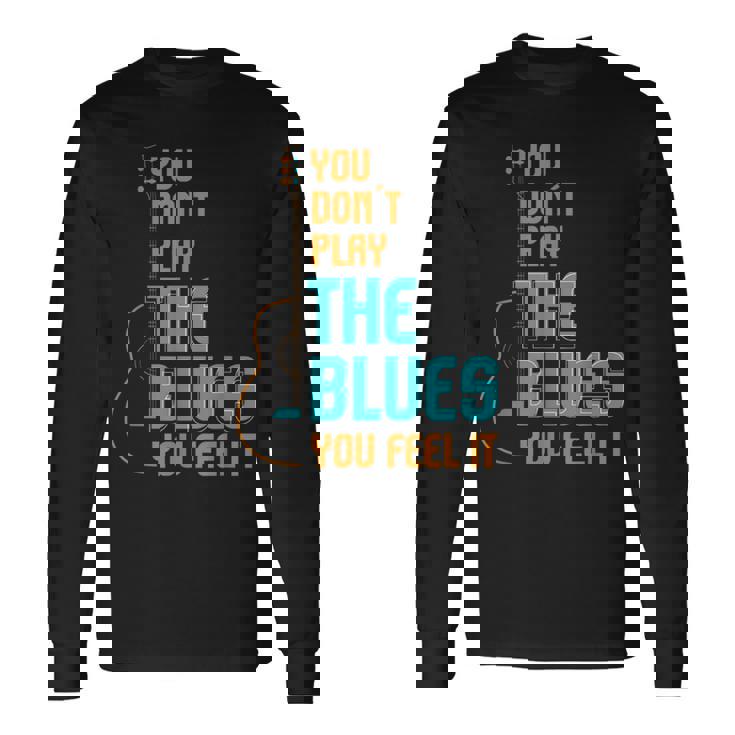 ブルース音楽 I 音楽バンド I ギター講師 ブルース 長袖Tシャツ ギフトのアイデア