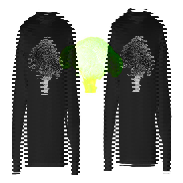 ブロッコリー 写真 エンブレム Broccoli Photo Emblem 長袖Tシャツ