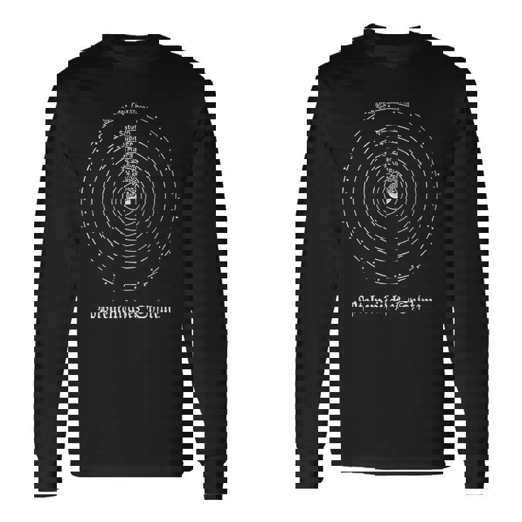 プトレマイオス制 世界観 地動説 ヴィンテージ イラスト Ptolemaicystemintage Retro 長袖Tシャツ