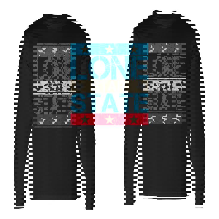 プライドusaパトリオットローンスターステートテキサス独立記念日 長袖Tシャツ
