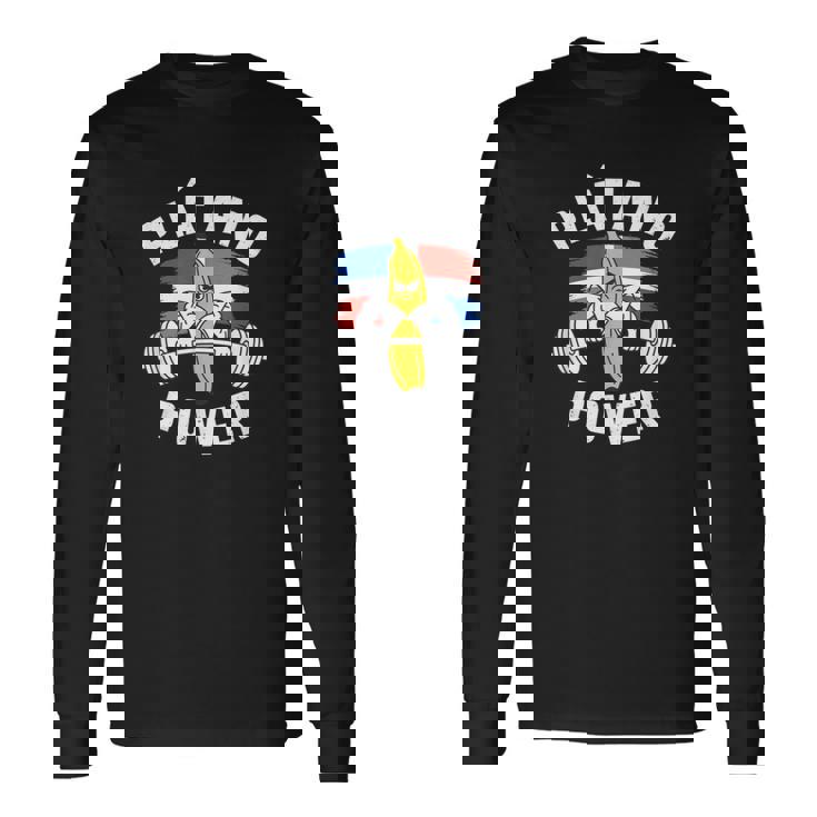 プラタノパワー ドミニカ共和国独立記念日 長袖Tシャツ