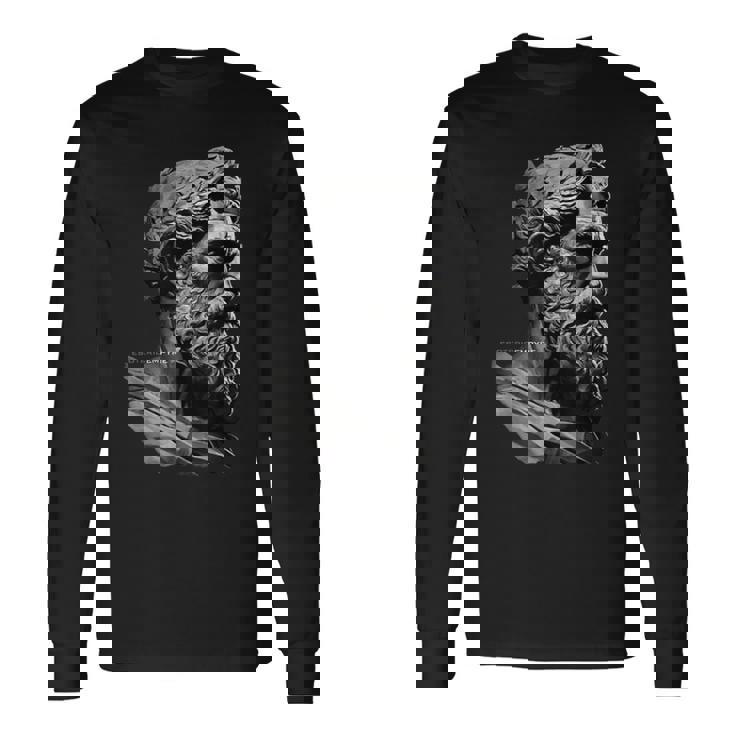 プラトンギリシャ哲学者 長袖Tシャツ