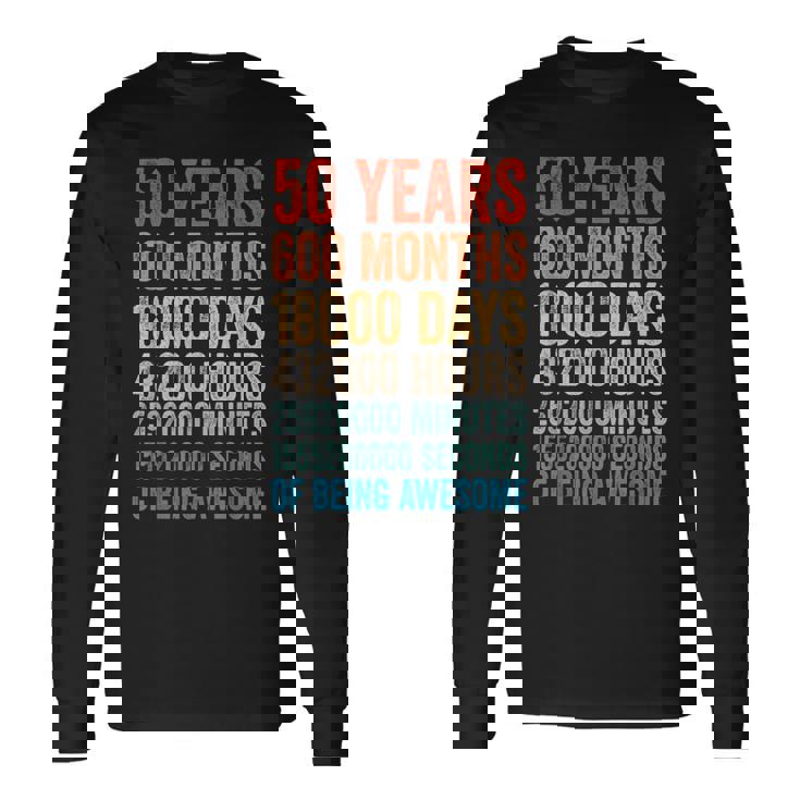 プレゼント 50歳 誕生日 ビンテージ 50年 レトロ 長袖Tシャツ