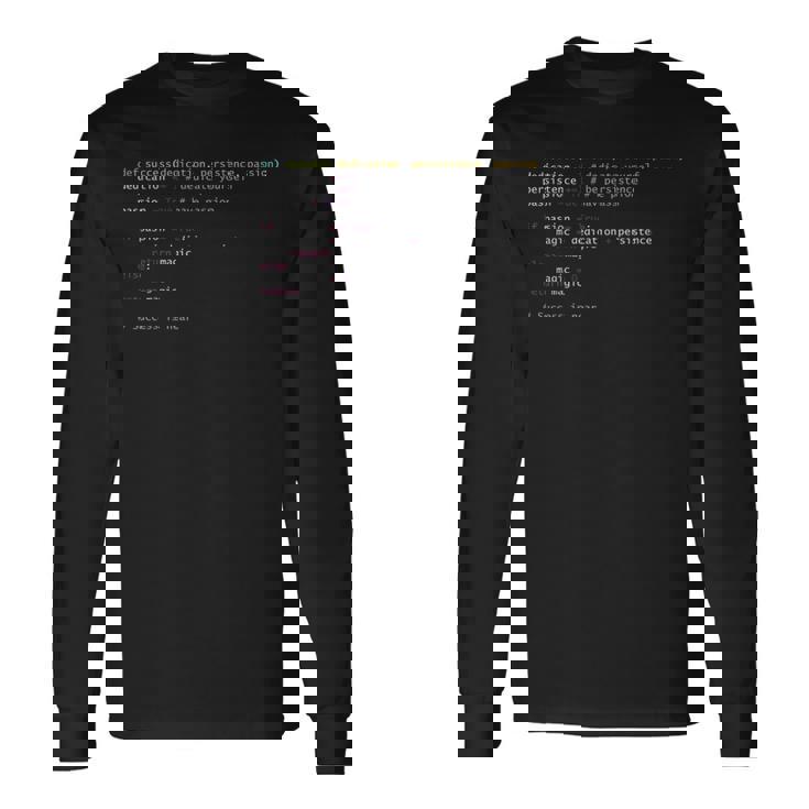 プログラミングシンタックス パイソンコード コンピューター ギーク コーディングギフト 長袖Tシャツ