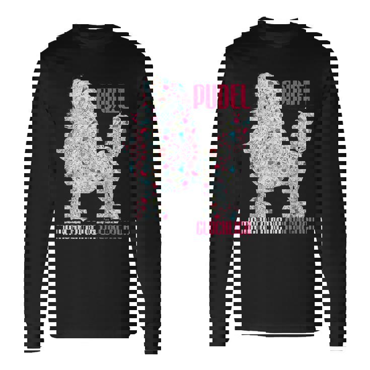 プードル メイクミーハッピー ヴィンテージ プードル 長袖Tシャツ