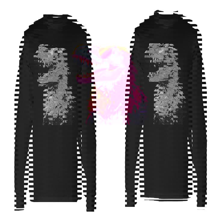 ヘアリー T-Rex パステルゴス ティラノサウルス 恐竜 サングラス 長袖Tシャツ ギフトのアイデア