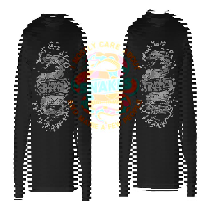 ヘビのお世話 面白い 長袖Tシャツ