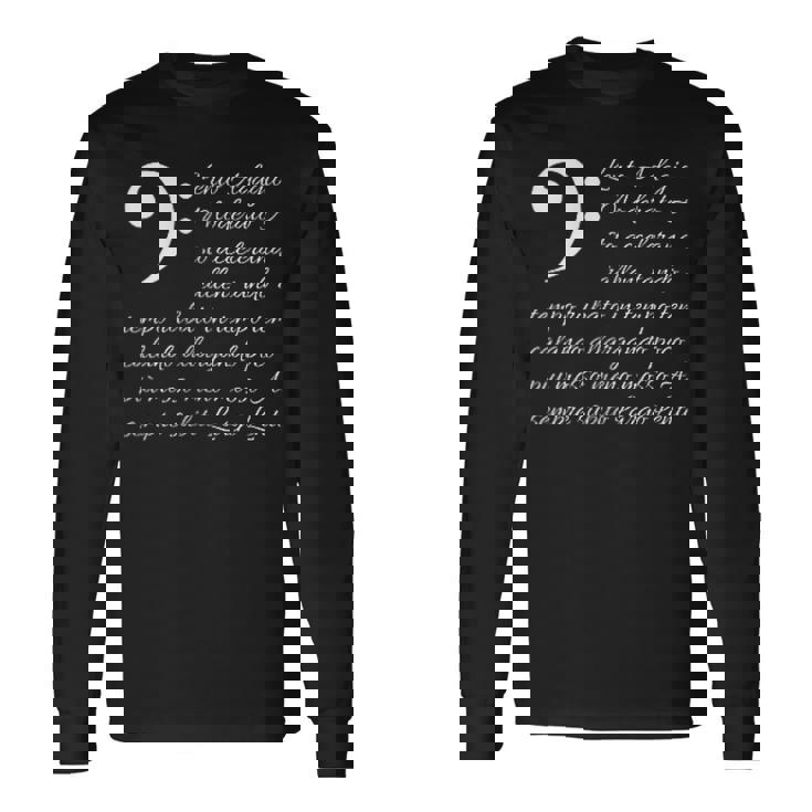 ヘ音記号 音符 音楽 楽譜 音楽用語 音楽雑貨 シンプル 長袖Tシャツ