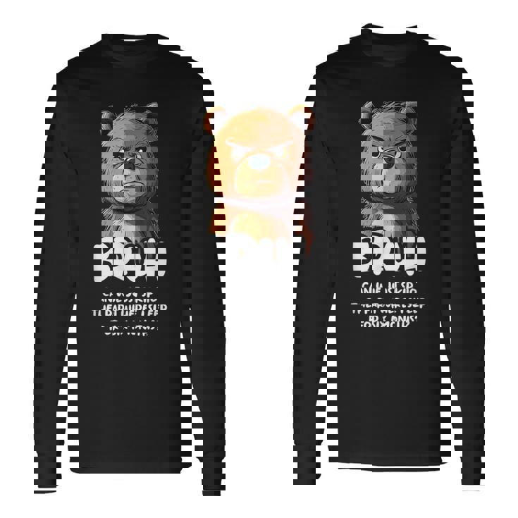 ベアラバーブラシファニーベア 長袖Tシャツ