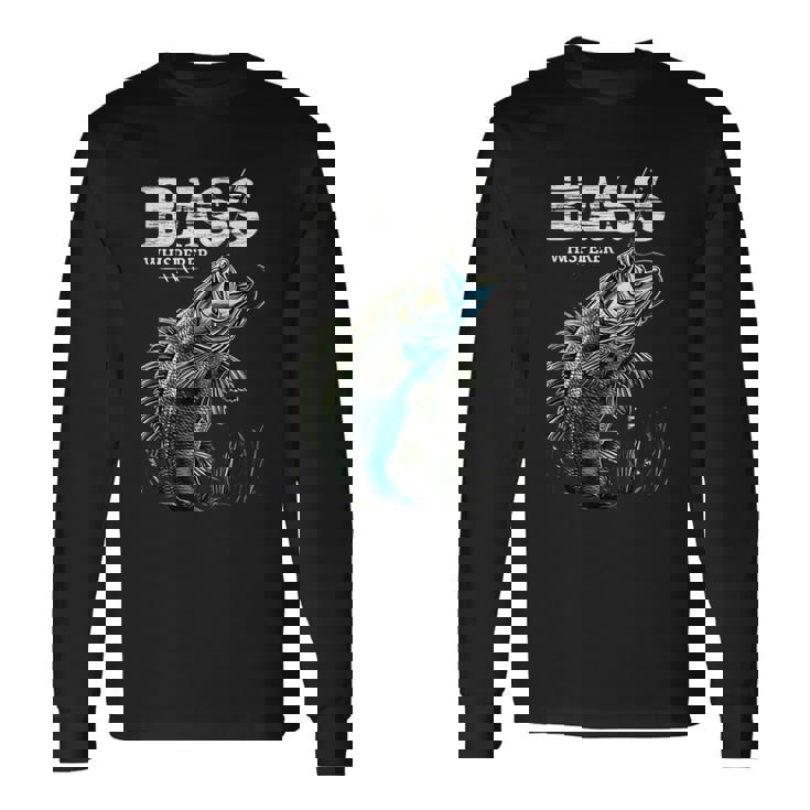 ベイトキャスター フィッシャーマン バスのささやき ブラックバス釣り 長袖Tシャツ