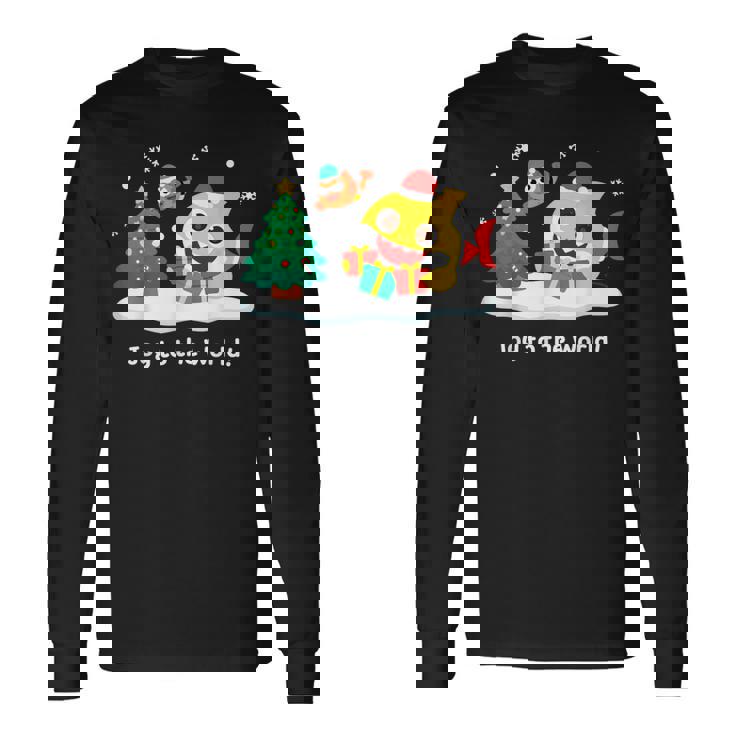 ベイビーシャーク・ウィリアム・クリスマス・ホリデー・サンタ・プレゼント・キッズ・メンズ・ウーマンズ 長袖Tシャツ