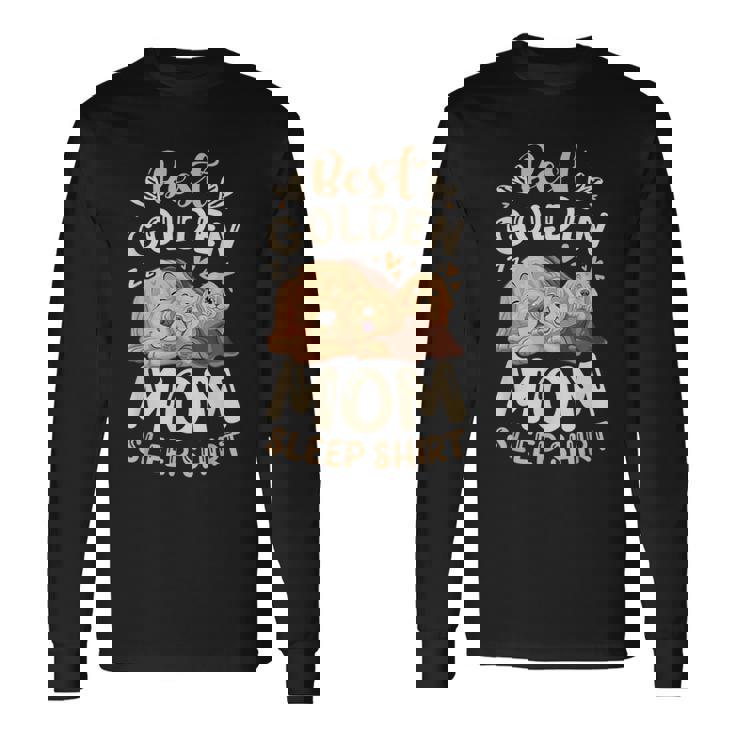 ベスト・ゴールデン・ママ、子犬とゴールデン・レトリーバー 長袖Tシャツ ギフトのアイデア