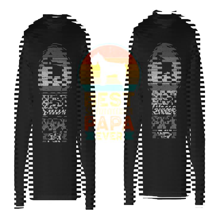 ベスト・シュナウザー・パパ ミニチュア・シュナウザー 長袖Tシャツ