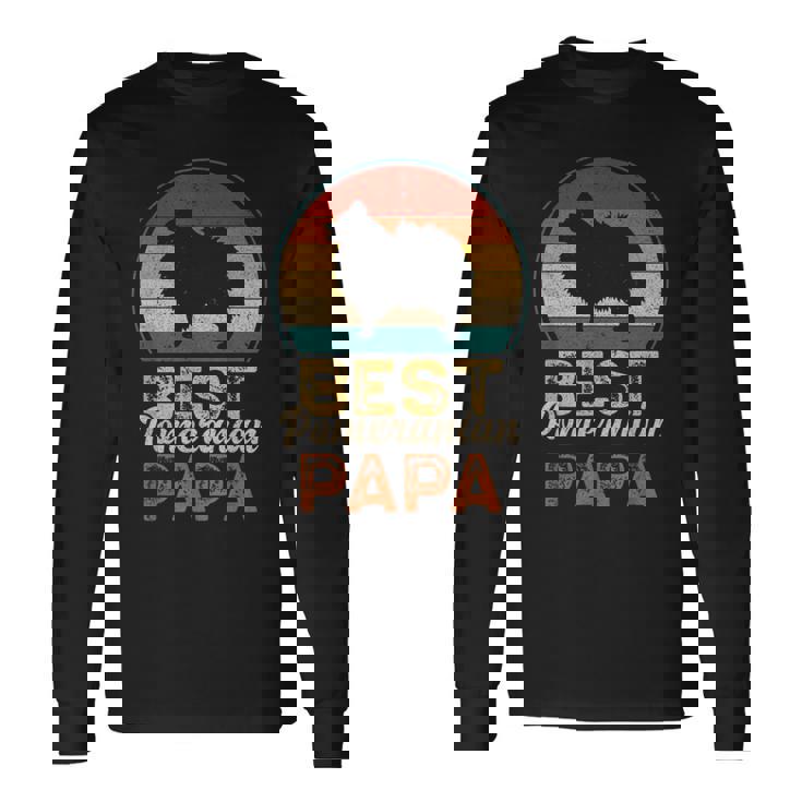 ベスト・ポメラニアン・パパ 父の日 ポム・ドッグ 長袖Tシャツ