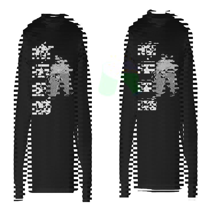 ベトナム ベトナム人 ベトナム語 モット・ハイ・バ・ドゾ ワン・ツー・スリー・チアーズ 長袖Tシャツ