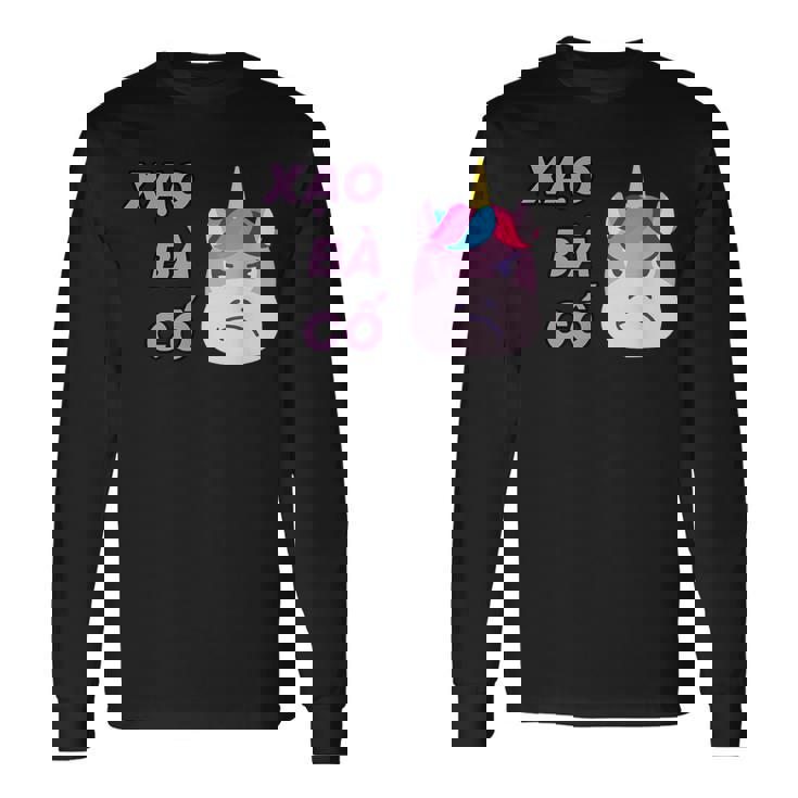 ベトナム ベトナム語 ベトナムの言葉 ザオバーコー 面白いジョーク 嘘つき ユニコーン 長袖Tシャツ