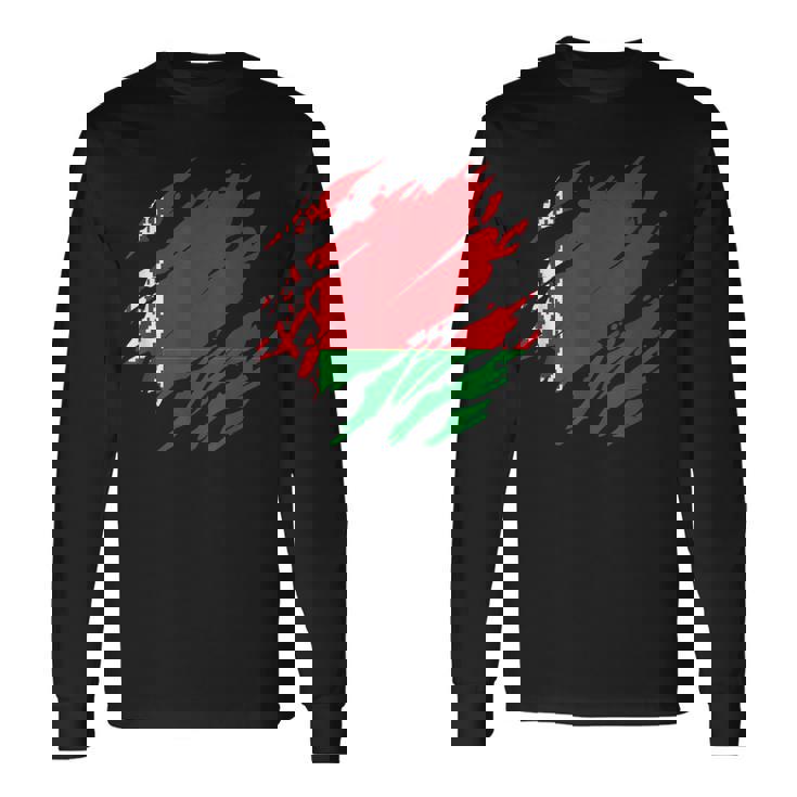 ベラルーシの旗ベラルーシ 長袖Tシャツ