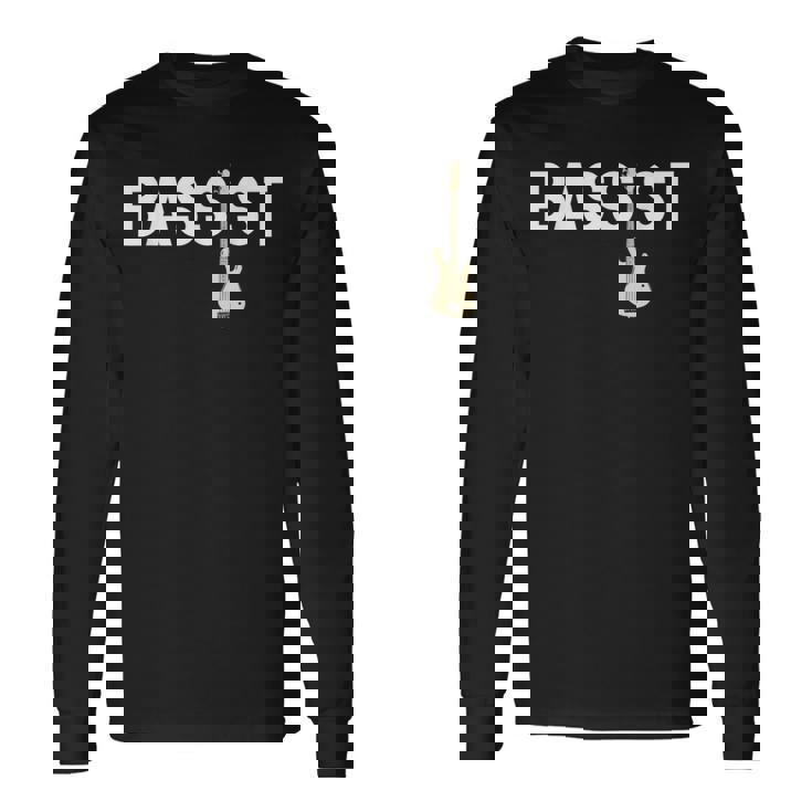 ベースギター ヴィンテージ ギタリスト ギタープレーヤー ギフト 長袖Tシャツ