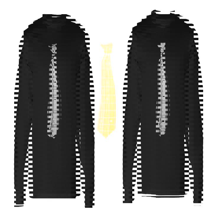 ベースギター 指板ネクタイ おもしろ ベーシスト用 長袖Tシャツ ギフトのアイデア