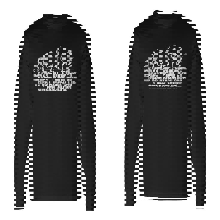 ベース奏者 ベーシスト ギタリスト ロックミュージシャン 長袖Tシャツ ギフトのアイデア