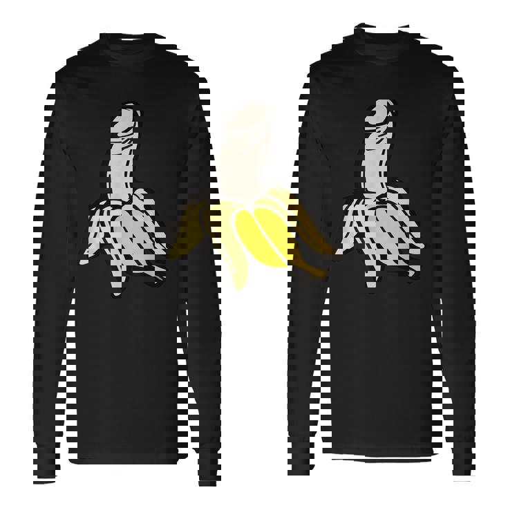 ペニス バナナ 長袖Tシャツ