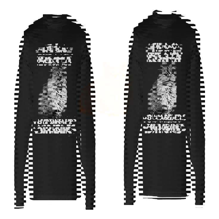 ペルシャ猫 T 長袖Tシャツ