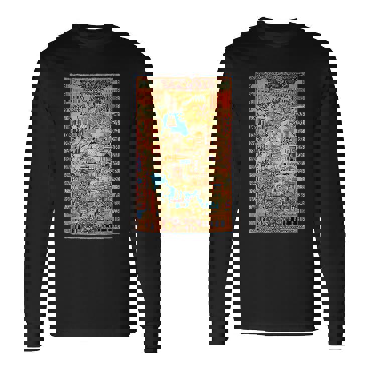 ペルシャ絨毯のランドマークカシュマル 長袖Tシャツ