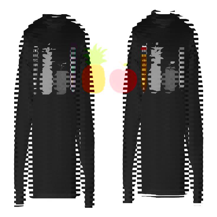 ペン パイナップル アップルペン 面白い 長袖Tシャツ