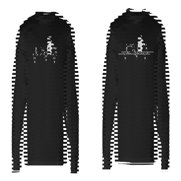 ペンギン ペンギン コスチューム 心拍 動物 鳥 ペンギン 長袖Tシャツ